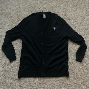 Tesla cardigan sweater size large mens black